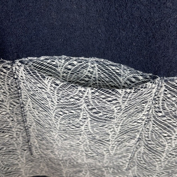 Anthropologie Angel of the North Woman M Soft Lightweight Wool Coat Navy Blue - Picture 4 of 11